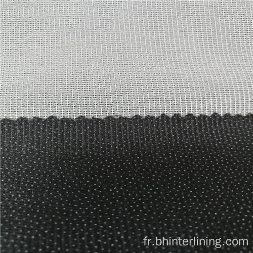 Entoilage tissé en tricot de polyester pour tissus fins